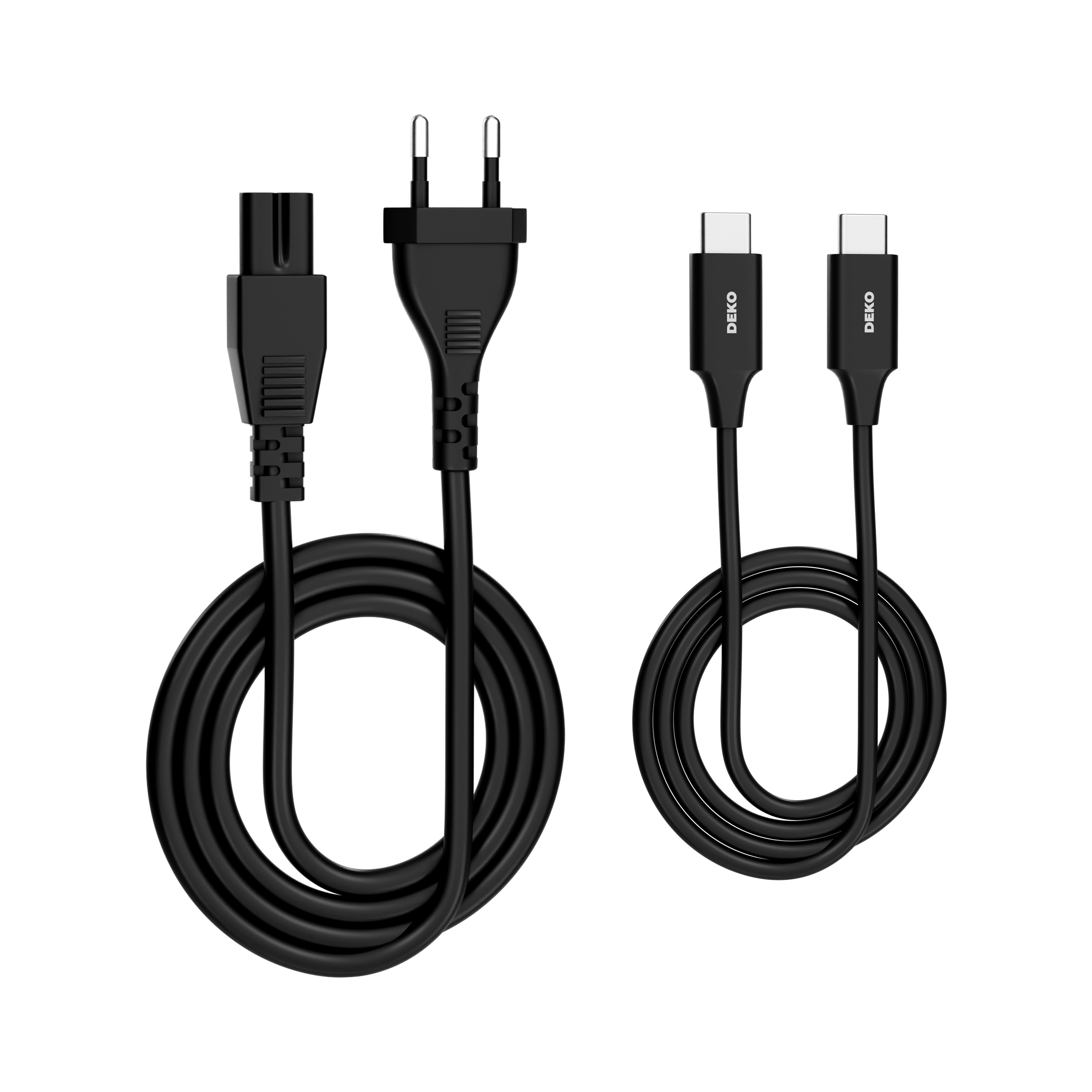 DEKO Ładowarka DESKTOP 65W GaN Fast - 2x USB-C 2x USB-A (DC654P2C2ABA) - Szybkie ładowanie do czterech urządzeń. Lekka konstrukcja, 65W mocy. Idealna do podróży i pracy. Zestaw z kablem w komplecie.