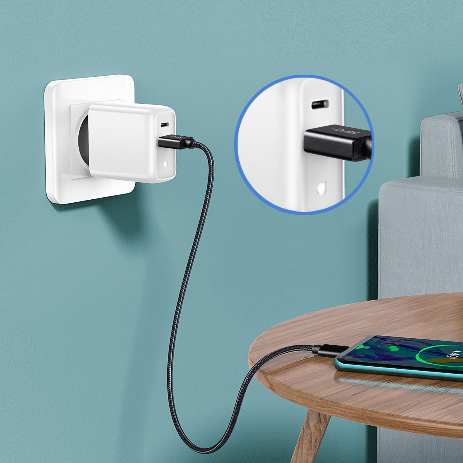 DEKO Kabel USB-C USB 2.0 (60W, 480Mb/s) - ✅ Szybkie i efektywne ładowanie – Dzięki mocy do 60W i obsłudze szybkiego ładowania, Twój sprzęt naładuje się w błyskawicznym tempie, oszczędzając Twój czas. ✅ Bezpieczeństwo na najwyższym poziomie – Wbudowany rez