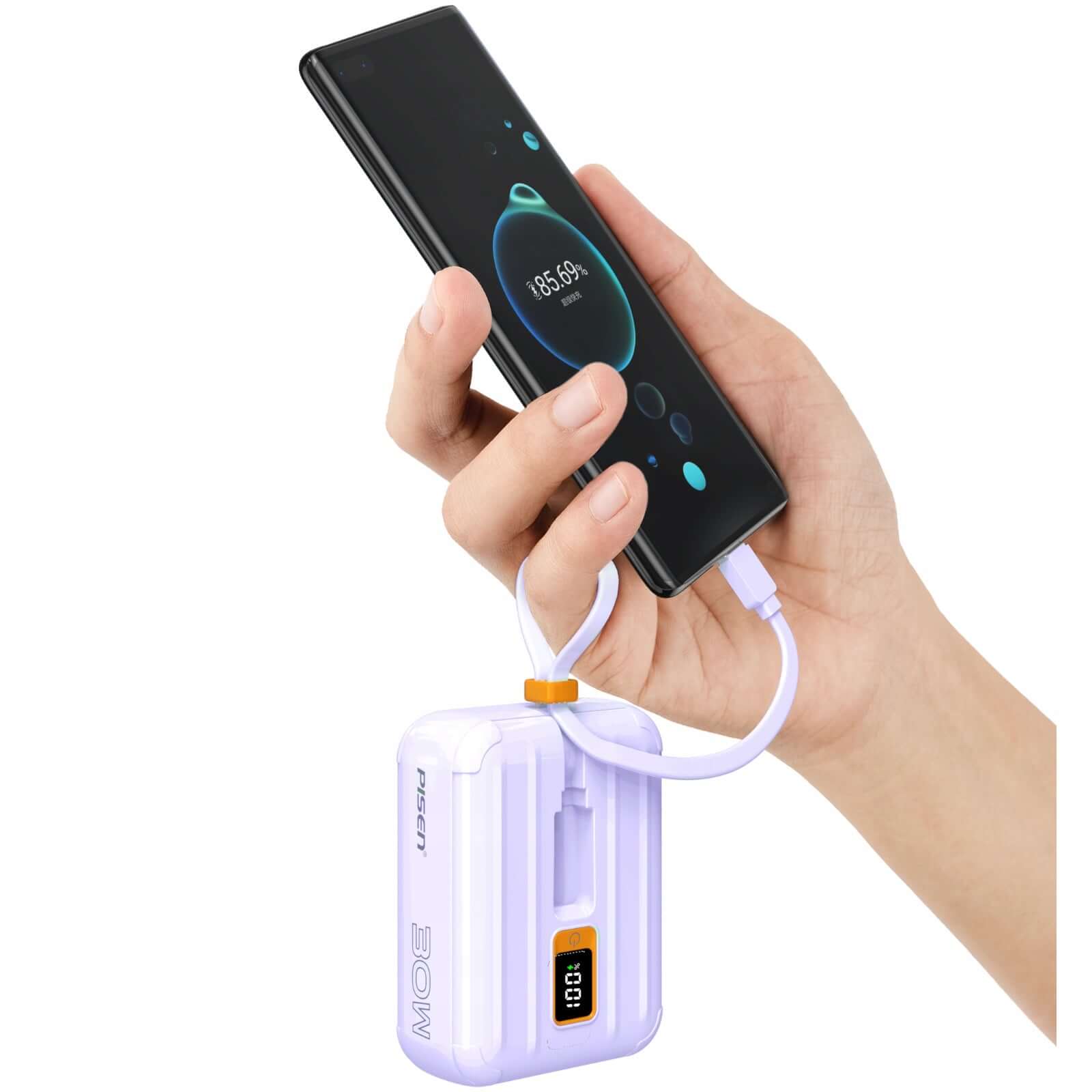 POWERBANK-10000-mAh-30W-3A-LIGHTNING-USB-C-2x-KABEL-DO-IPHONE-APPLE-ROZOWY-Pojemnosc-akumulatora-10000-mAh.jpg - DEKO ELECTRONICS