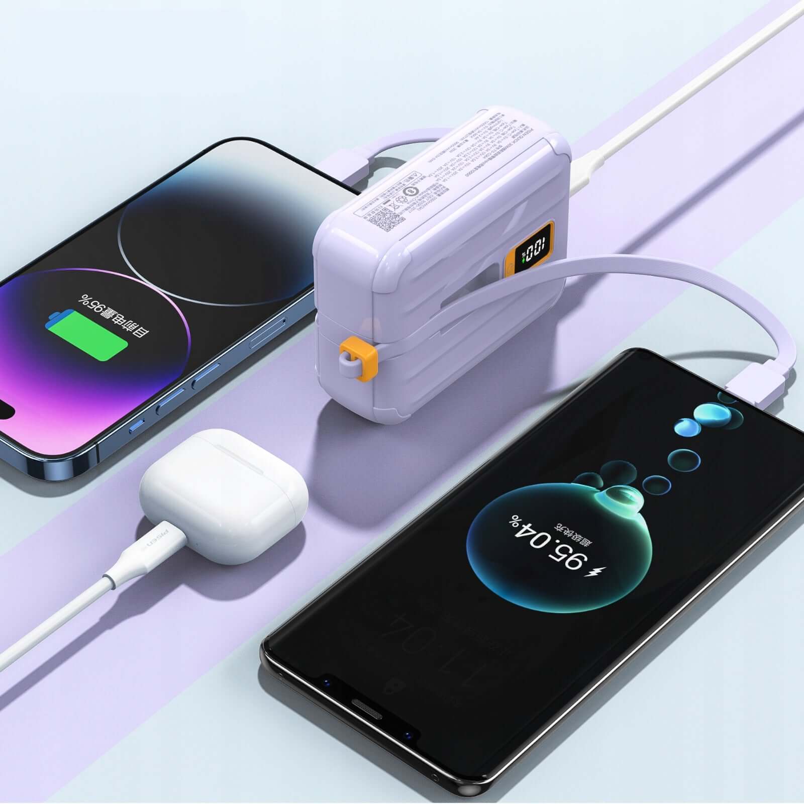 POWERBANK-10000-mAh-30W-3A-LIGHTNING-USB-C-2x-KABEL-DO-IPHONE-APPLE-ROZOWY-Stan-opakowania-oryginalne.jpg - DEKO ELECTRONICS