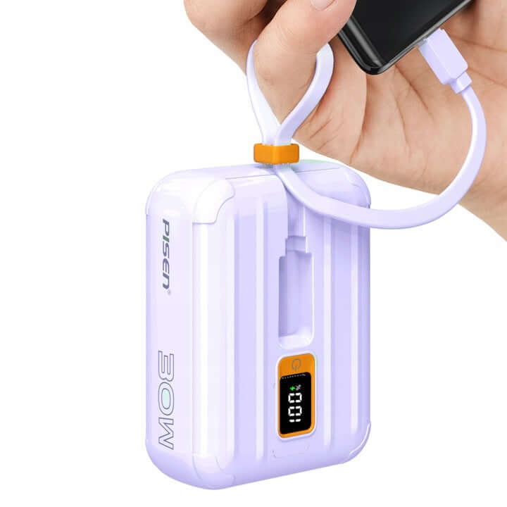 POWERBANK-10000-mAh-30W-3A-LIGHTNING-USB-C-2x-KABEL-DO-IPHONE-APPLE-ROZOWY.jpg - DEKO ELECTRONICS