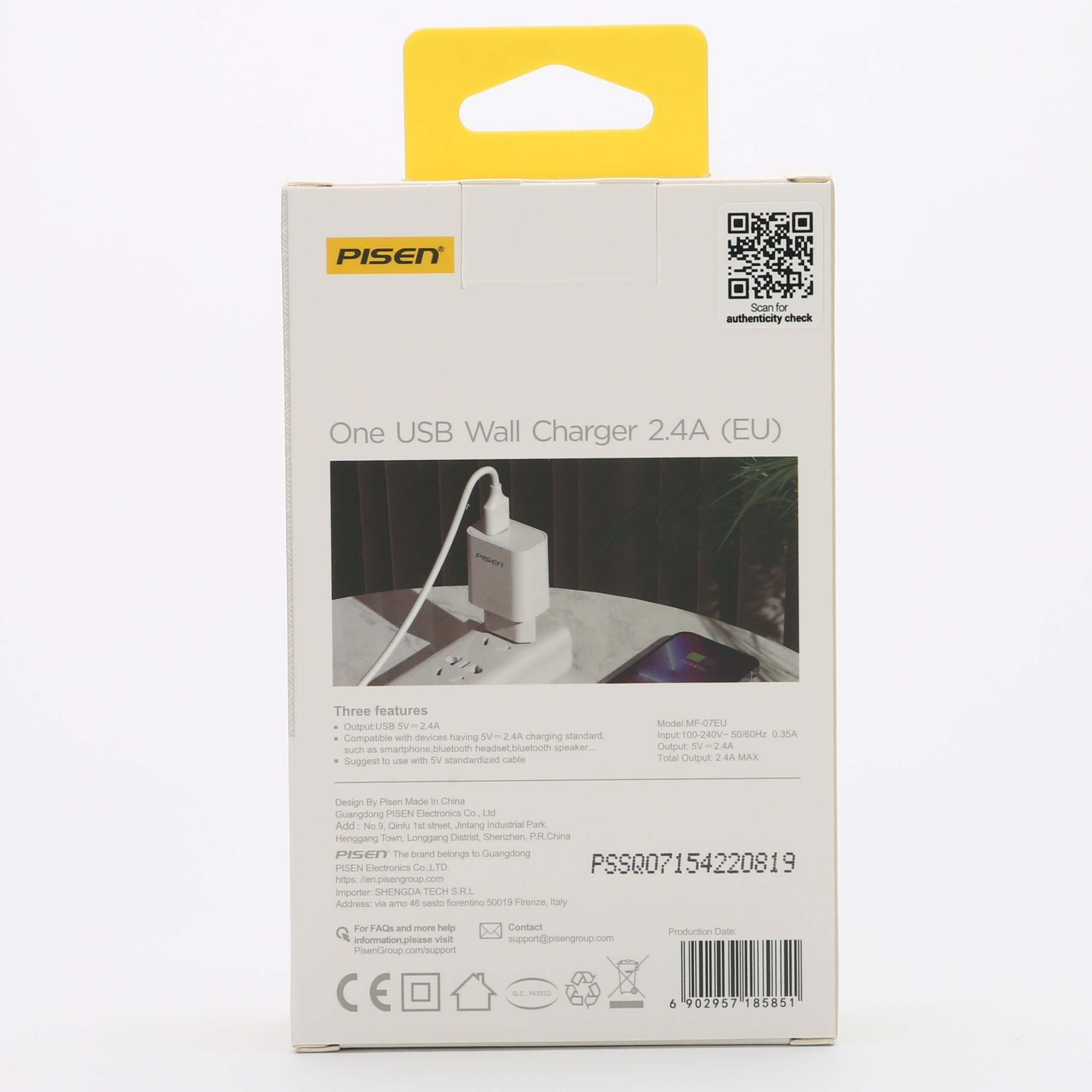 SZYBKA_LADOWARKA_USB_DO_TELEFONU_TABLETU_UNIWERSALNA_2.4A_PISEN-BIALA.jpg - DEKO ELECTRONICS