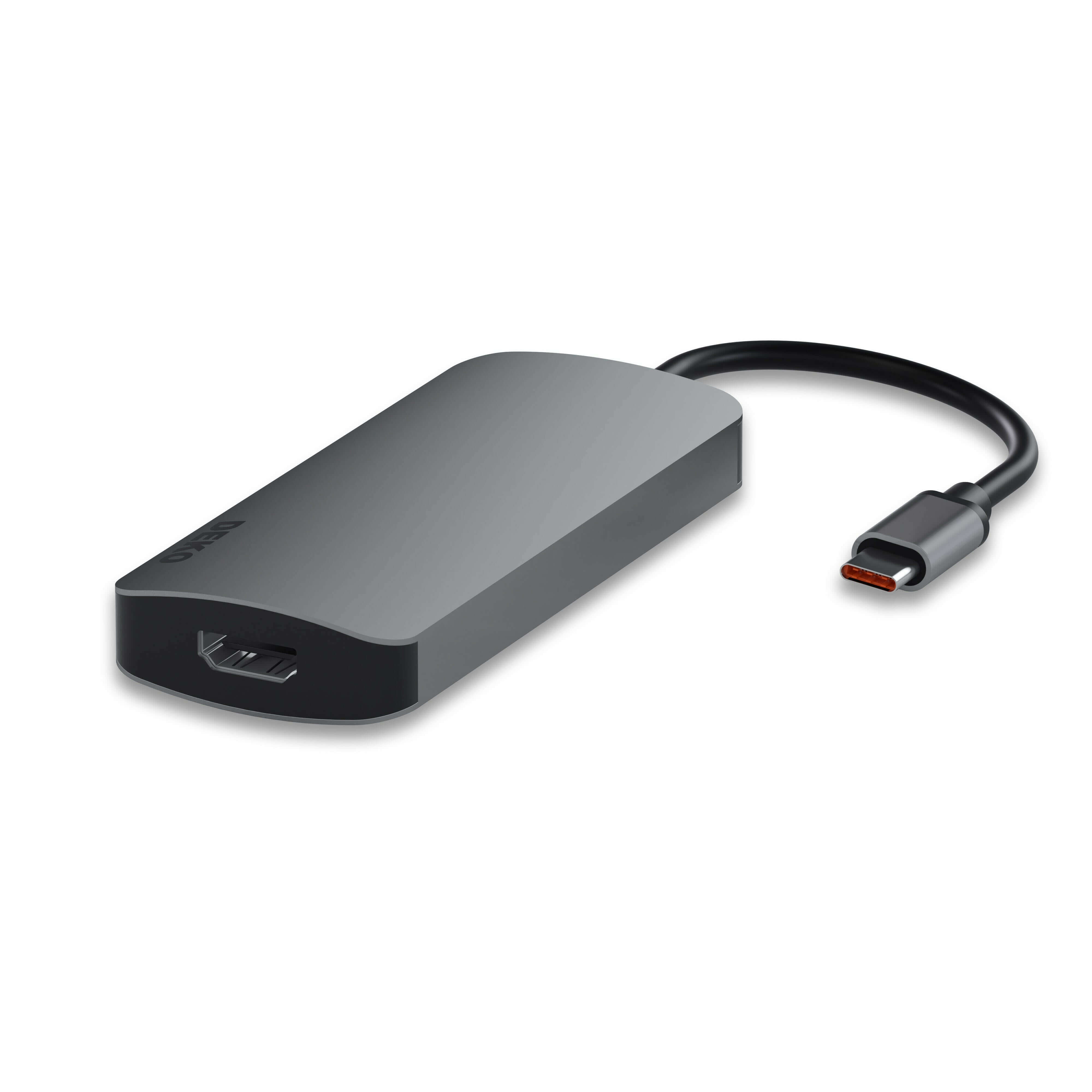 DEKO Hub LITE USB-C 5w1 (HC5XLA) - Odkryj DEKO Hub LITE USB-C 5w1 – zewnętrzną stację dokującą z 5 portami, w tym HDMI (4K@60Hz), USB-C Power Delivery (100W) i 3x USB-A 3.1 (5Gb/s). Idealne rozwiązanie dla osób szukających elegancji i funkcjonalności w je