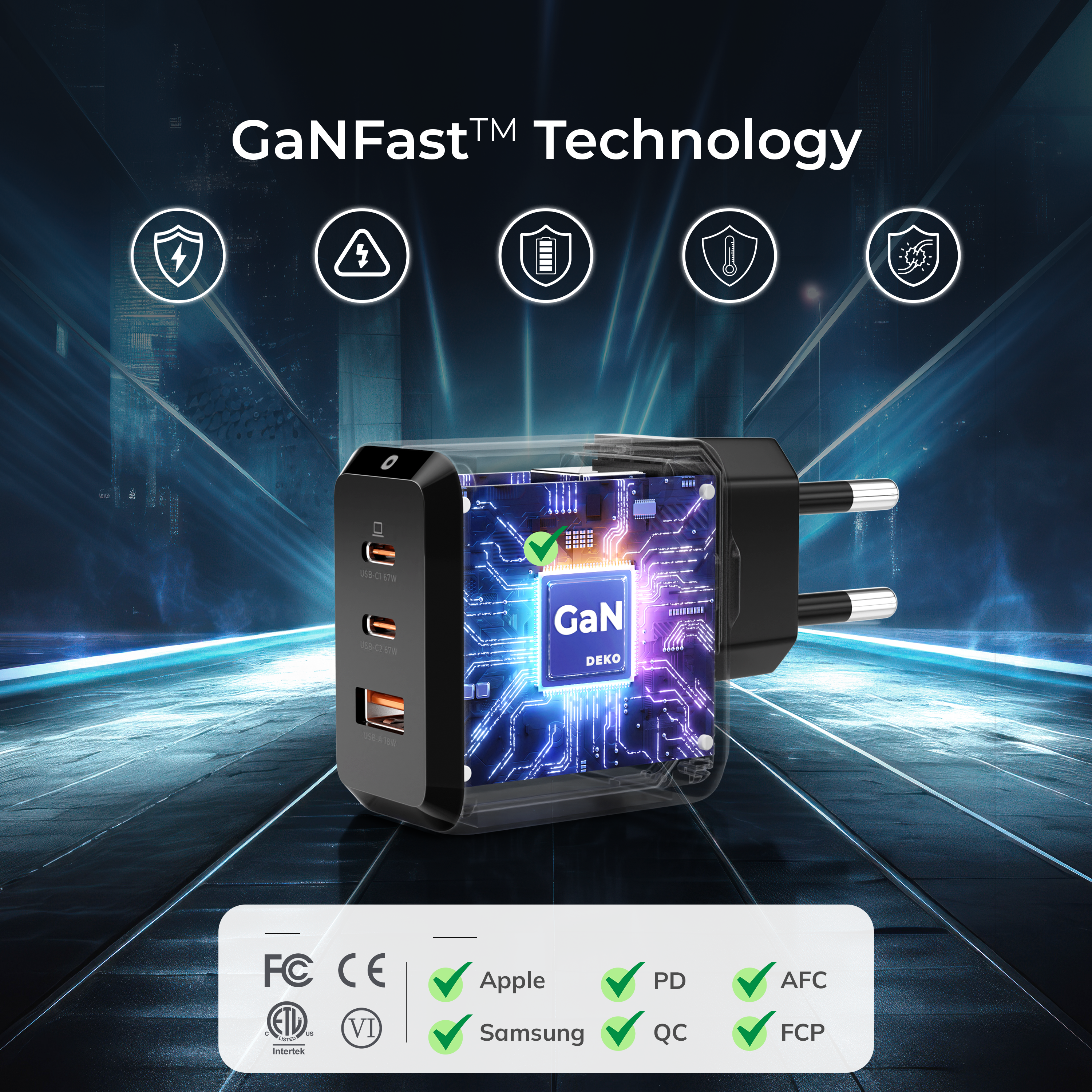 DEKO_67W_GaNFast_Technology_Black.png - DEKO ELECTRONICS