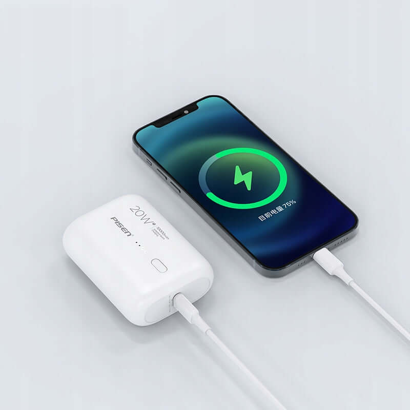 POWERBANK-MINI-SLIM-10000-mAh-20W-USB-C-PD-QC-BIALY-DO-IPHONE-APPLE-KABEL-Kod-producenta-TS-D304W.jpg - DEKO ELECTRONICS