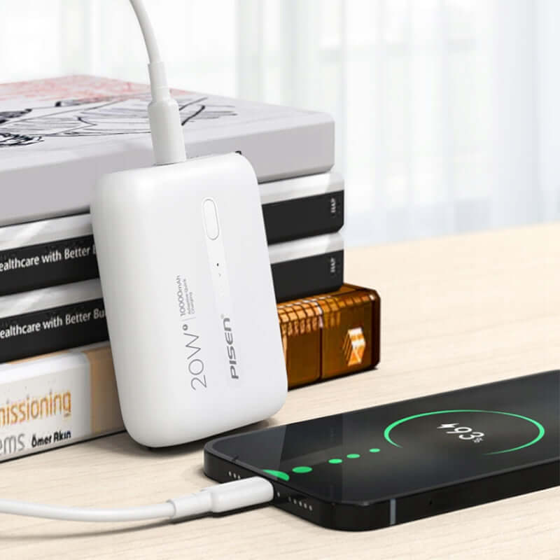 POWERBANK-MINI-SLIM-10000-mAh-20W-USB-C-PD-QC-BIALY-DO-IPHONE-APPLE-KABEL-Marka-Pisen.jpg - DEKO ELECTRONICS