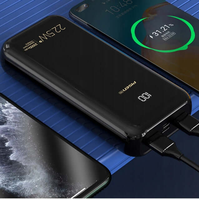 SZYBKI-POWERBANK-PISEN-LED-20000-mah-22-5W-USB-C-MICRO-USB-PD-QC-CZARNY-Liczba-urzadzen-ladowanych-jednoczesnie-3.jpg - DEKO ELECTRONICS