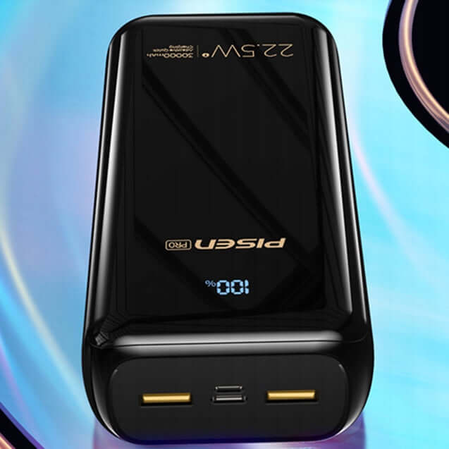SZYBKI-POWERBANK-PISEN-LED-20000-mah-22-5W-USB-C-MICRO-USB-PD-QC-CZARNY-Marka-Pisen.jpg - DEKO ELECTRONICS