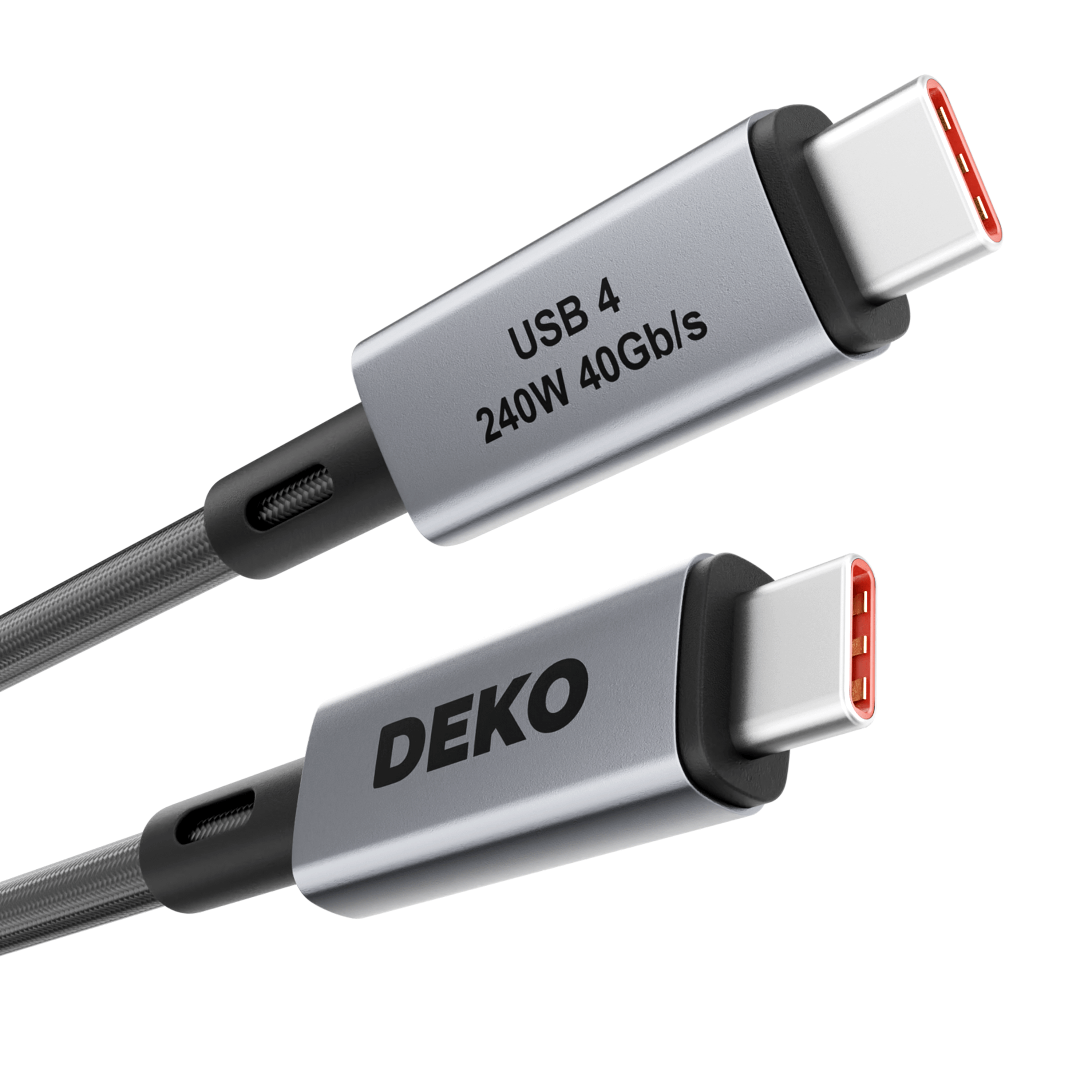 DEKO Kabel USB-C USB 4 (240W, 40 Gbps) - DEKO Kabel USB-C USB 4 (240W, 40 Gbps). Kompatybilny z MacBookami, urządzeniami Samsunga, dronami, tabletami i wieloma innymi.