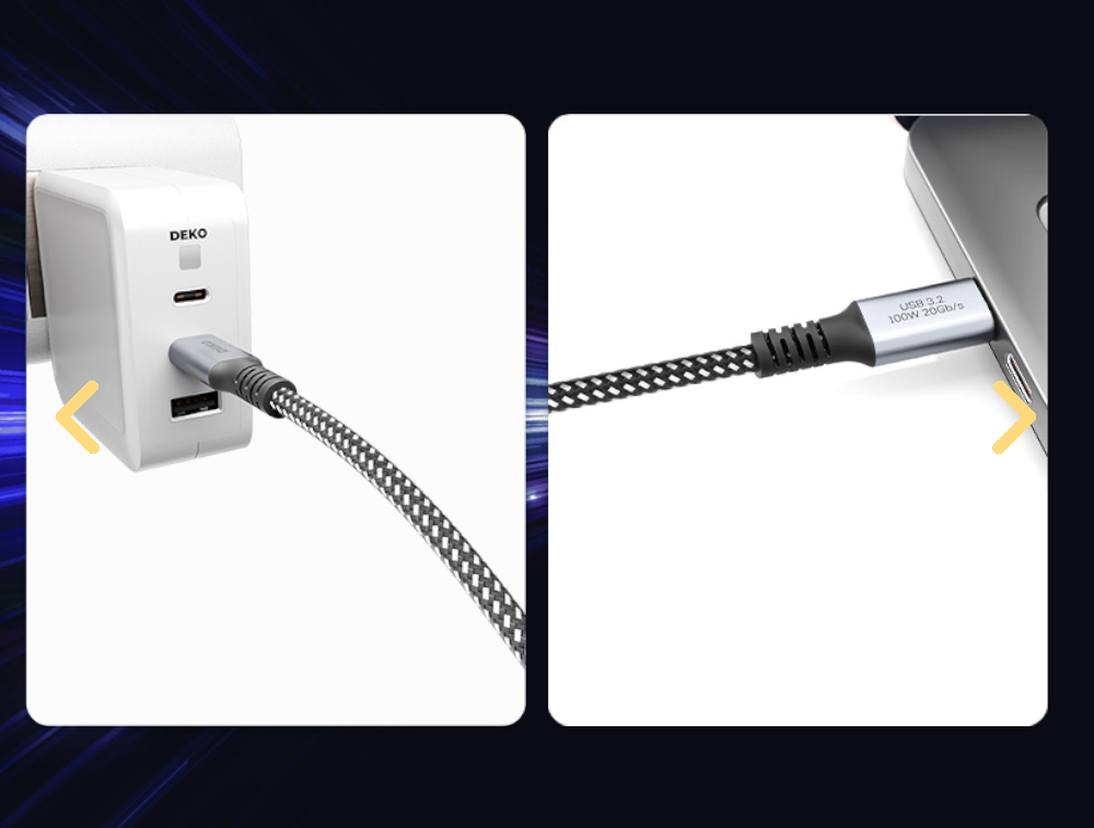 deko_cable_usb3_100w_charge_arrows.png - DEKO ELECTRONICS