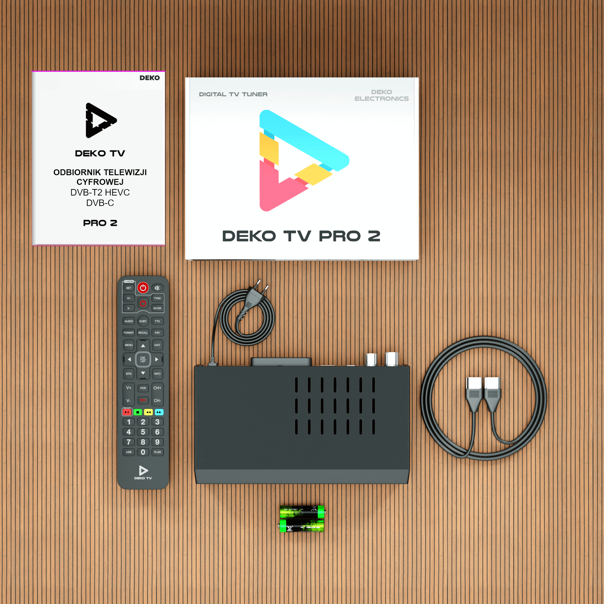 DEKO TV PRO 2 Dekoder DVB-T2 HEVC z WiFi Dekoder Telewizji Naziemnej do Telewizora