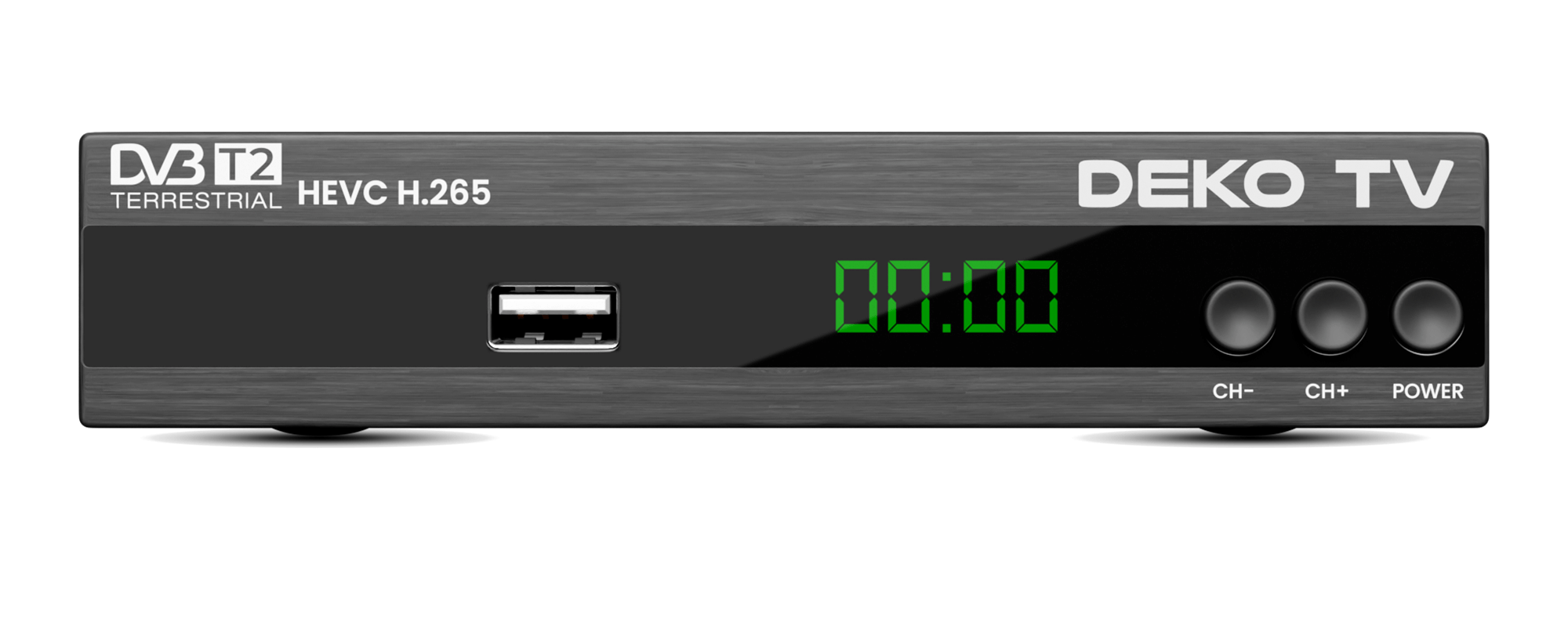 DEKO Dekoder DEKO TV PRO (Tuner DVB-T2) - Dekoder DEKO TV PRO. Odbierz wszystkie kanały DVB-T2 HEVC w FullHD. Uniwersalna kompatybilność i funkcje PVR. Idealny wybór dla każdego telewizora!