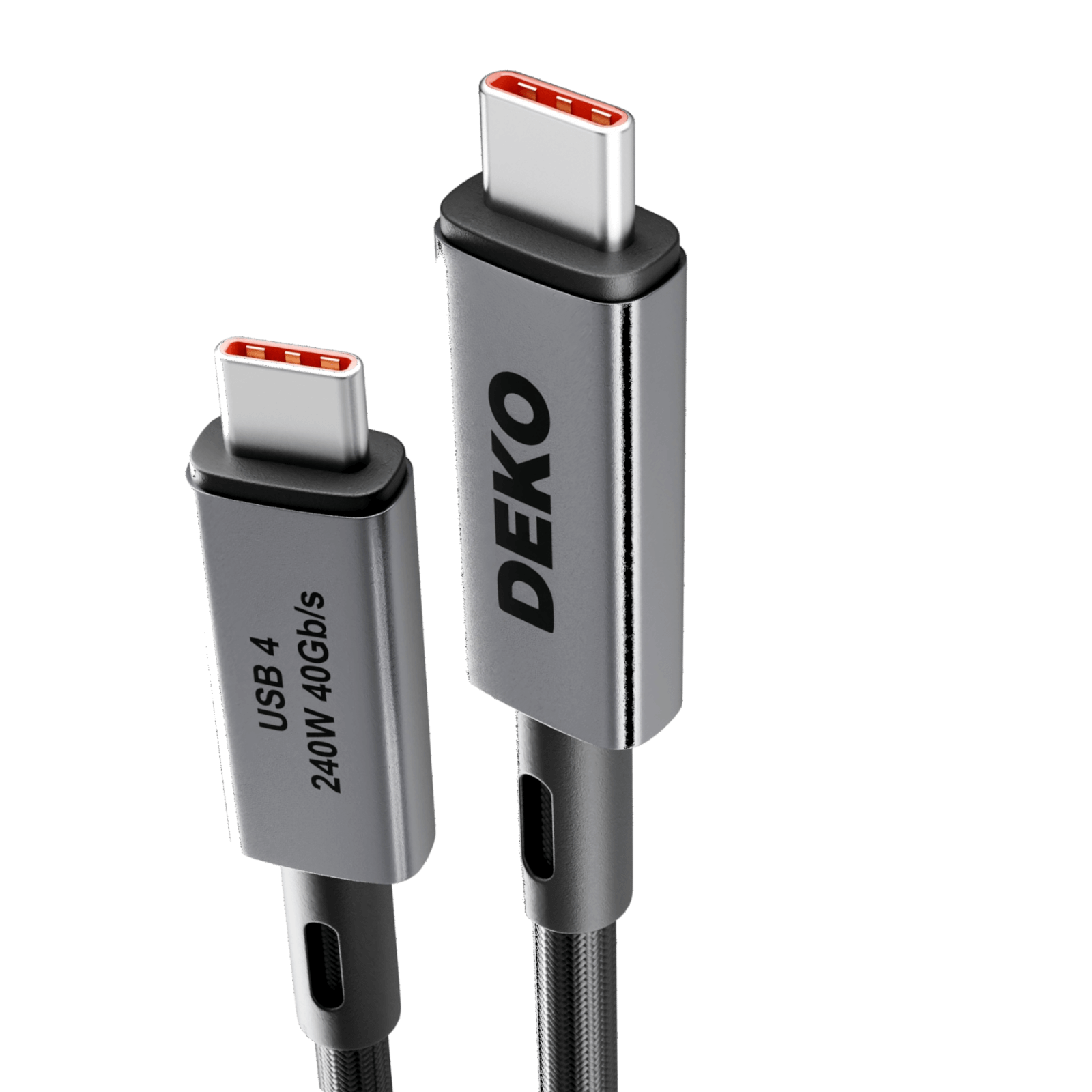 DEKO Kabel USB-C USB 4 (240W, 40 Gbps) - DEKO Kabel USB-C USB 4 (240W, 40 Gbps). Kompatybilny z MacBookami, urządzeniami Samsunga, dronami, tabletami i wieloma innymi.