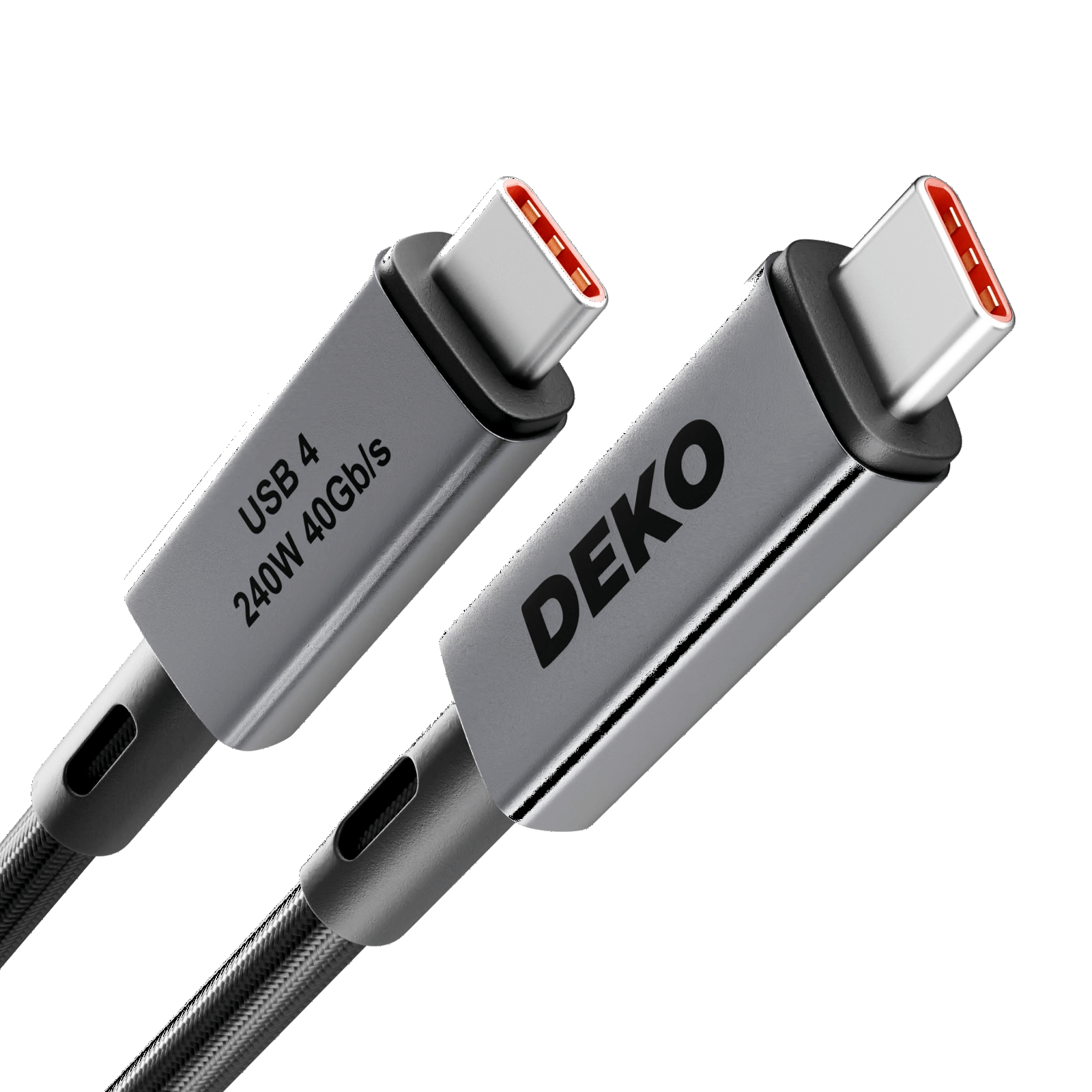 DEKO Kabel USB-C USB 4 (240W, 40 Gbps) - DEKO Kabel USB-C USB 4 (240W, 40 Gbps). Kompatybilny z MacBookami, urządzeniami Samsunga, dronami, tabletami i wieloma innymi.