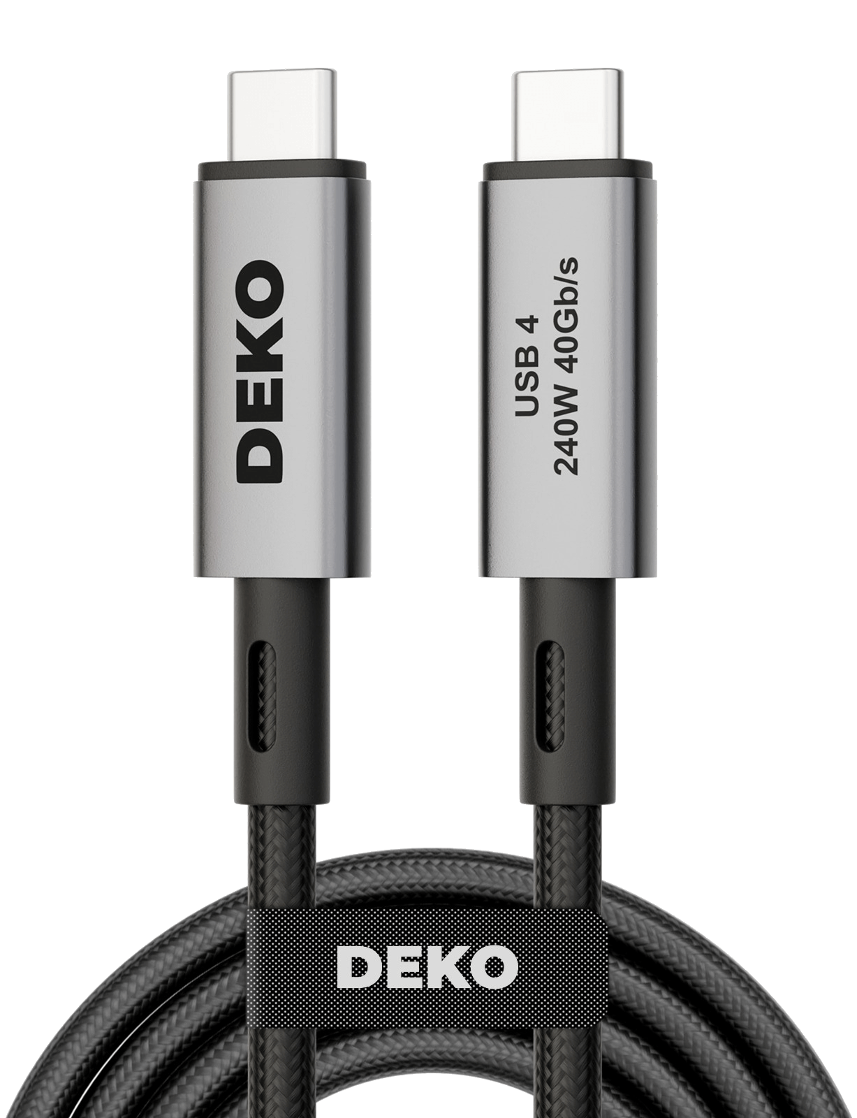 DEKO Kabel USB-C USB 4 (240W, 40 Gbps) - DEKO Kabel USB-C USB 4 (240W, 40 Gbps). Kompatybilny z MacBookami, urządzeniami Samsunga, dronami, tabletami i wieloma innymi.